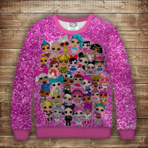 Світшот із 3D принтом Ляльки лол (lol) ВСІ Розміри Преміум тканина