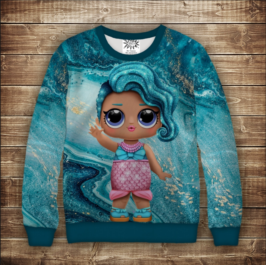 Світшот із 3D принтом Ляльки лол (lol) ВСІ Розміри Преміум тканина