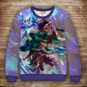 Свитшот с 3D принтом Demon Slayer. Клинок розсікаючий демона ВСІ Розміри Преміум тканина