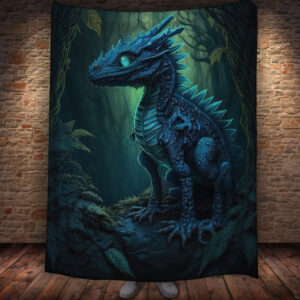 Плед із 3D-принтом Лісовий дракончик 150х200 см.