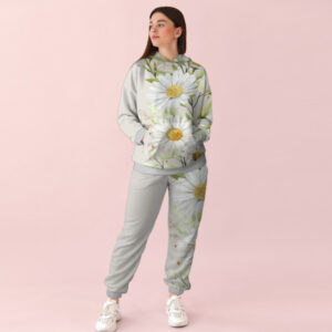 Жіночий спортивний костюм із принтом ніжний квітковий орнамент 0_102 ВСІ Розміри Преміум тканина
