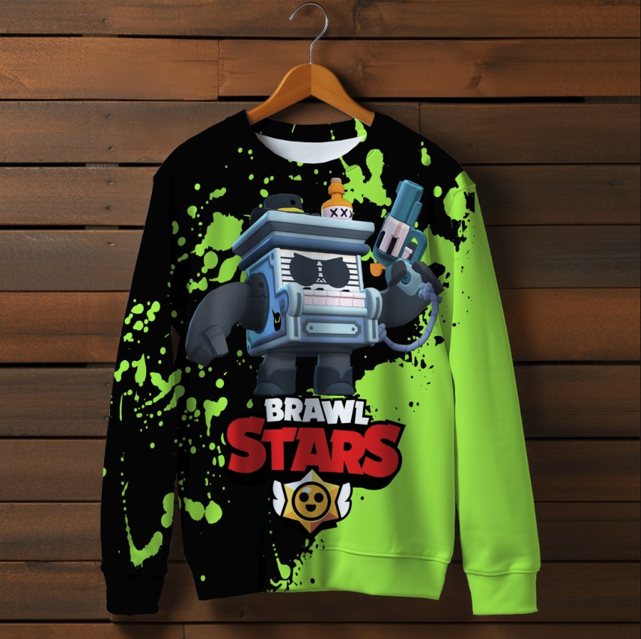 Світшот 3D 8 Біт Бравл Старс Brawl Stars ВСІ Розміри Преміум тканина