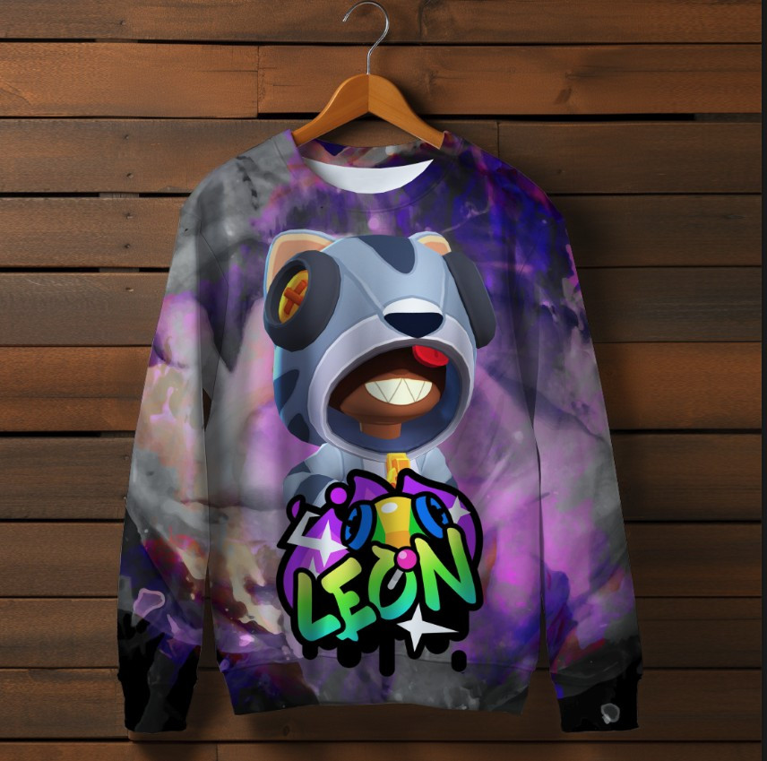 Світшот 3D Леон Волоцюга leon the stray 02 ВСІ Розміри Преміум тканина