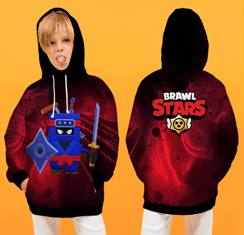 Толстівка 3D Бравл Старс Еш Ніндзя ВСІ Розміри Преміум тканина