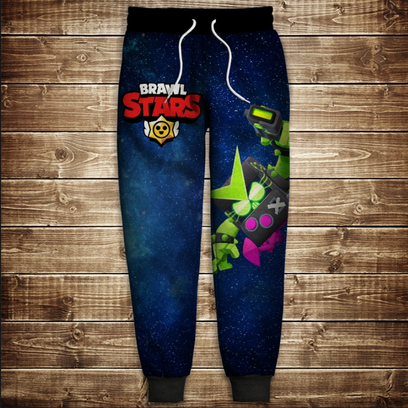 Штани 3D Бравл Старс 8 Bit Вірус ВСІ Розміри Преміум тканина