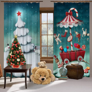 Штори з Фотоштораом на тему: Веселе Різдво та Новий Рік