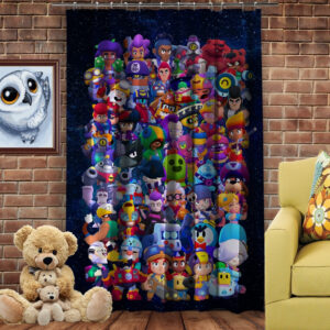 Штора 3D з принтом - Бравл Старс герої