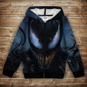 Худі з 3Д принтом на тему - Venom-2. Веном - 2. Дитячі та дорослі розміри ВСІ Розміри Преміум тканина
