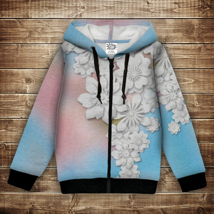 Худі з 3Д принтом на тему - Квітковий принт.. Дитячі та дорослі розміри ВСІ Розміри Преміум тканина
