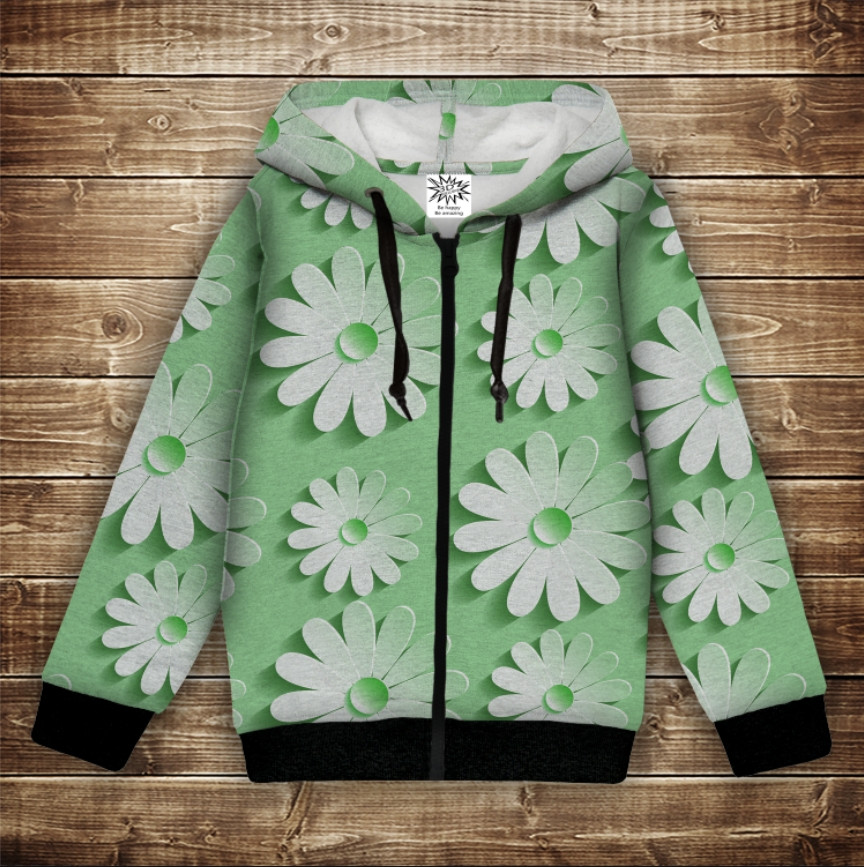 Худі з 3Д принтом на тему - Квітковий принт.. Дитячі та дорослі розміри ВСІ Розміри Преміум тканина