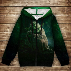 Худі з 3Д принтом на тему - Зоряні війни Йода. Дитячі та дорослі розміри ВСІ Розміри Преміум тканина