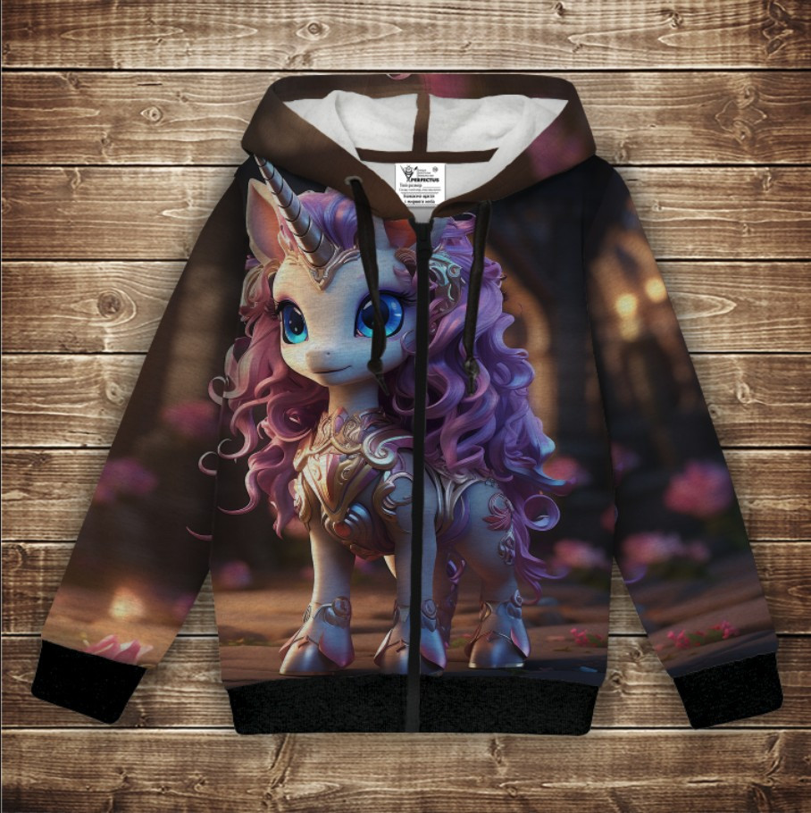 Худі теплий з 3Д принтом Єдинорожка ВСІ Розміри Преміум тканина