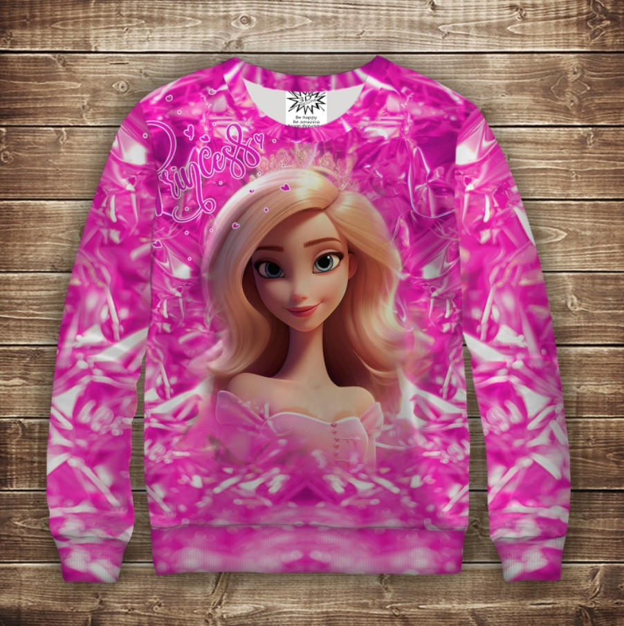 Світшот 3D Барбі / Принцеса ВСІ Розміри Преміум тканина