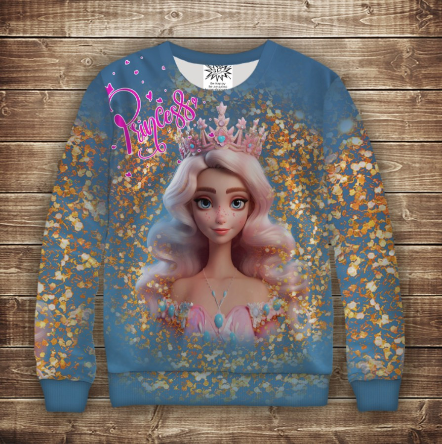 Світшот 3D Барбі / Принцеса ВСІ Розміри Преміум тканина