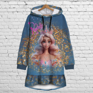 Плаття-худі з капюшоном і воланом Барбі / Принцеса. Дитячі і дорослі розміри. ВСІ Розміри Преміум тканина