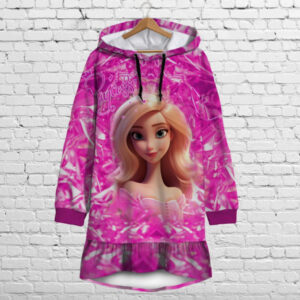 Плаття-худі з капюшоном і воланом Барбі / Принцеса. Дитячі і дорослі розміри. ВСІ Розміри Преміум тканина