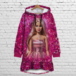 Плаття-худі з капюшоном і воланом Барбі / Принцеса. Дитячі і дорослі розміри. ВСІ Розміри Преміум тканина