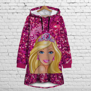Плаття-худі з капюшоном і воланом Барбі / Принцеса. Дитячі і дорослі розміри. ВСІ Розміри Преміум тканина
