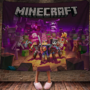Плед з 3D принтом - Майнкрафт битва 01 150х200 см.