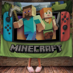 Плед з 3D принтом - Майнкрафт Стів та Олекса 150х200 см.