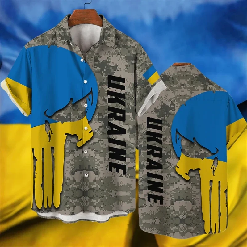 Сорочка 3D принт із українською національною символікою мілітарі ВСІ Розміри