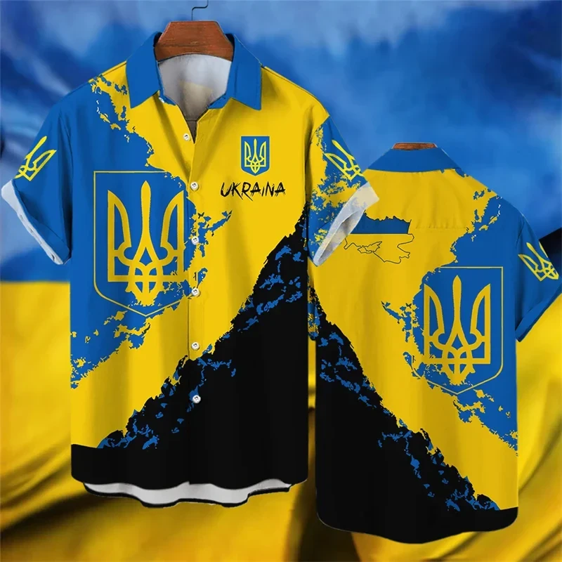 Сорочка 3D принт із українською національною символікою мілітарі ВСІ Розміри