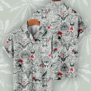 Сорочка білаз 3D-принтом Магічні символи ВСІ Розміри