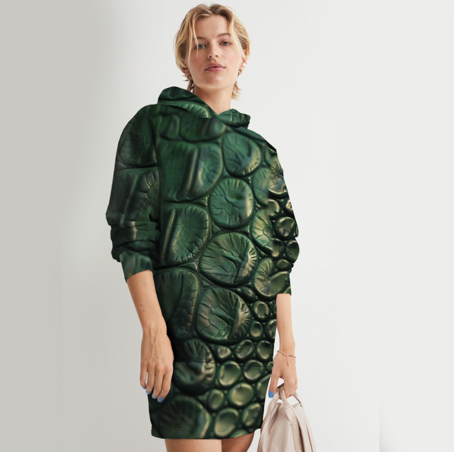 Плаття худі толстівка з принтом змія зелена зміїна шкіра 20 ВСІ Розміри Преміум тканина