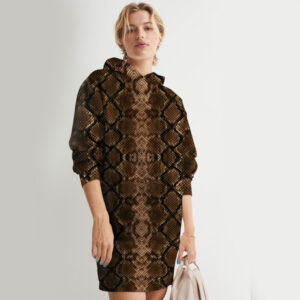 Плаття худі толстівка з принтом змія коричнева зміїна шкіра 18 ВСІ Розміри Преміум тканина