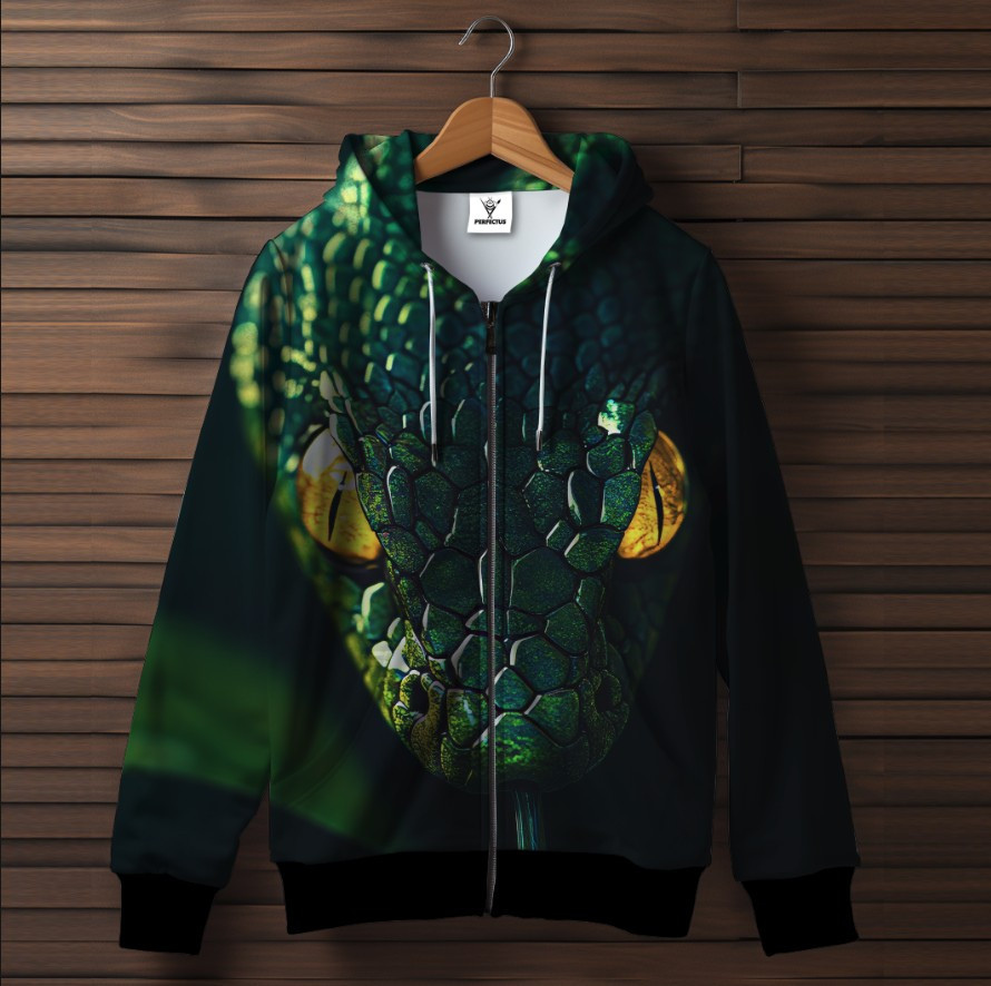 Худі на блискавці з принтом змія зміїна шкіра луска дракона 23 ВСІ Розміри Преміум тканина