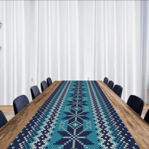 Раннер (доріжка на стіл) з принтом Вишиванка новорічний орнамент