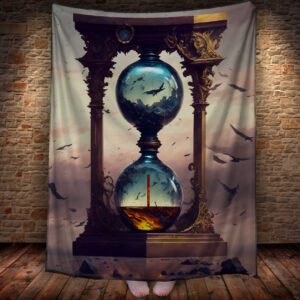 Плед з принтом фантастичний пісочний годиник 2 150х200 см.