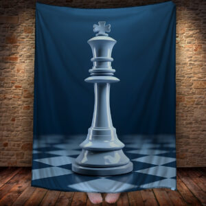 Плед з принтом шахова фігура королева 150х200 см.