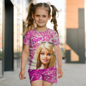 Костюм футболка + шорти з 3D принтом Принцеса Барбі 07 ВСІ Розміри Преміум тканина