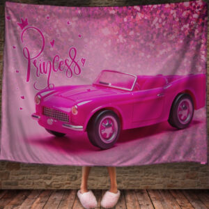 Плед із 3D-принтом - Барбі автомобіль 150х200 см.
