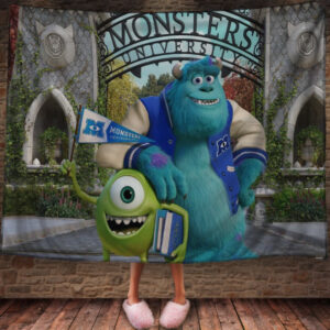 Плед з 3D принтом - Університет монстрів Майк і Саллі 150х200 см.