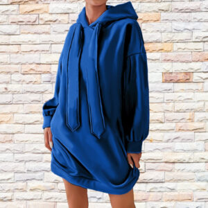 Плаття-худі тепле з об'ємними зав'язками в капюшоні ВСІ Розміри