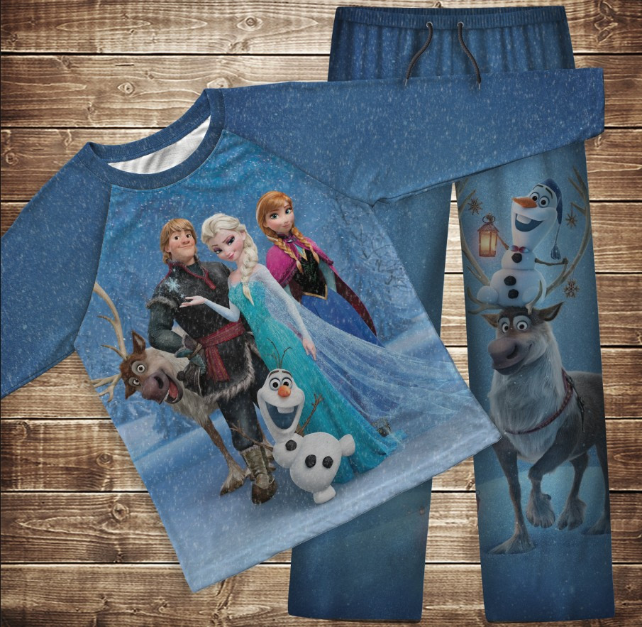 Піжама (домашній костюм) флісова тепла FROZEN Холодне серце. Герої ВСІ Розміри Преміум тканина