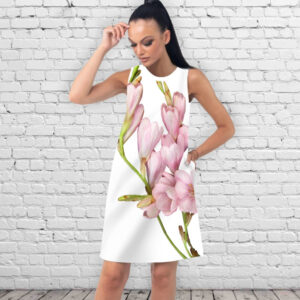 Сукня А-силуету з принтом Квіткова ніжність ВСІ Розміри Преміум тканина