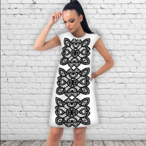 Сукня А-силуету з принтом Мереживо ВСІ Розміри Преміум тканина