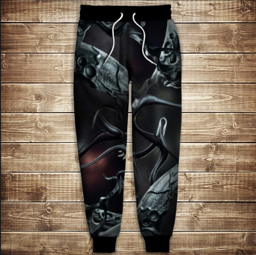 Штани з 3D принтом: Загадкова абстракція ВСІ Розміри Преміум тканина
