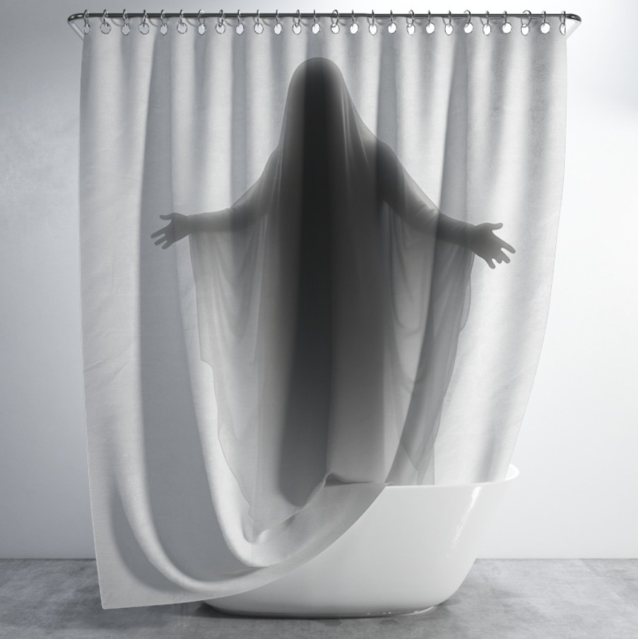 Штора для ванної з 3D принтом Привид