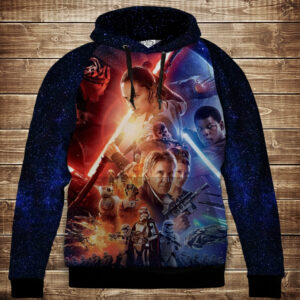 Толстовка з 3D принтом на тему: Сила пробудження. Зоряні війни. Дитячі та дорослі розміри ВСІ Розміри Преміум тканина