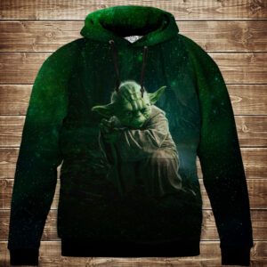 Толстовка з 3D принтом на тему: Зоряні війни Йода. Дитячі та дорослі розміри ВСІ Розміри Преміум тканина