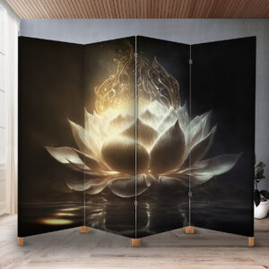 Декоративний екран-ширма з принтом квітки лотоса