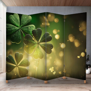 Декоративний екран-ширма з принтом сяючого конюшини