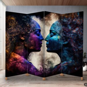 Декоративний екран-ширма з принтом Радхи і Крішна