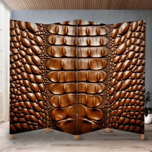 Декоративна ширма з принтом коричневої шкіри змії дракона