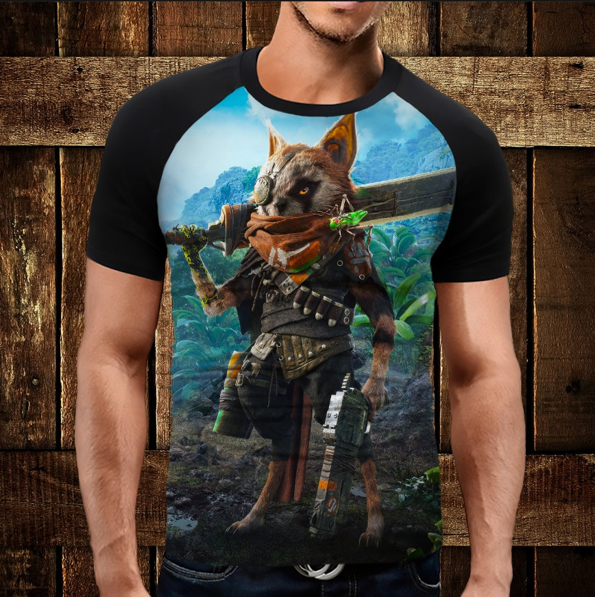 Футболка-реглан з 3D принтом Biomutant Біомутант ВСІ Розміри Преміум тканина