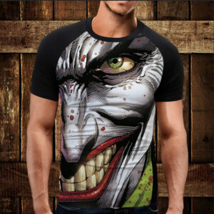 Футболка-реглан з 3D принтом Джокер арт малюнок ВСІ Розміри Преміум тканина